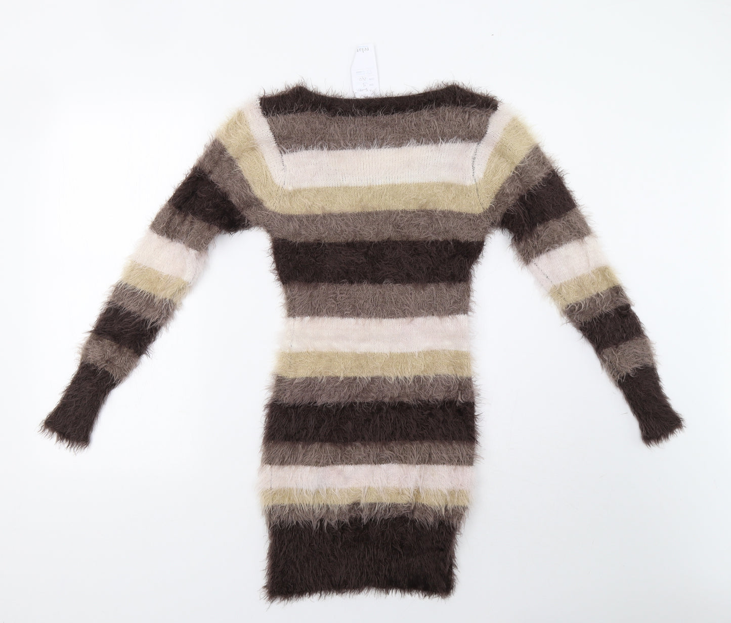 Tsega Womens Brown Striped  Bodycon  Size S