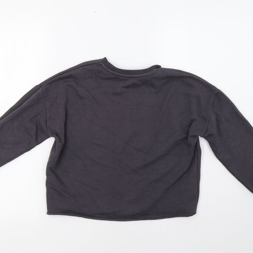 F&F Girls Grey   Pullover Sweatshirt Size 8-9 Years  - Cropped