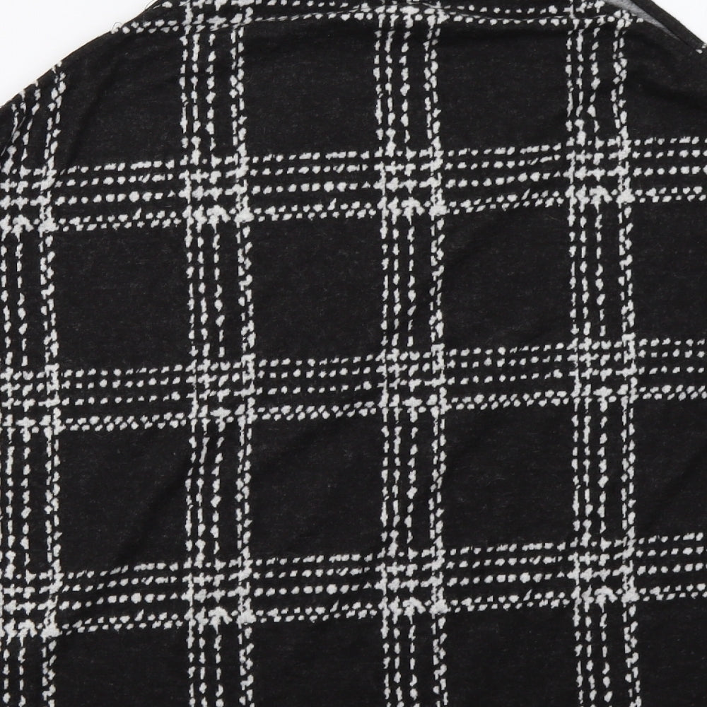 Select Womens Black Check  Pullover Sweatshirt Size 16