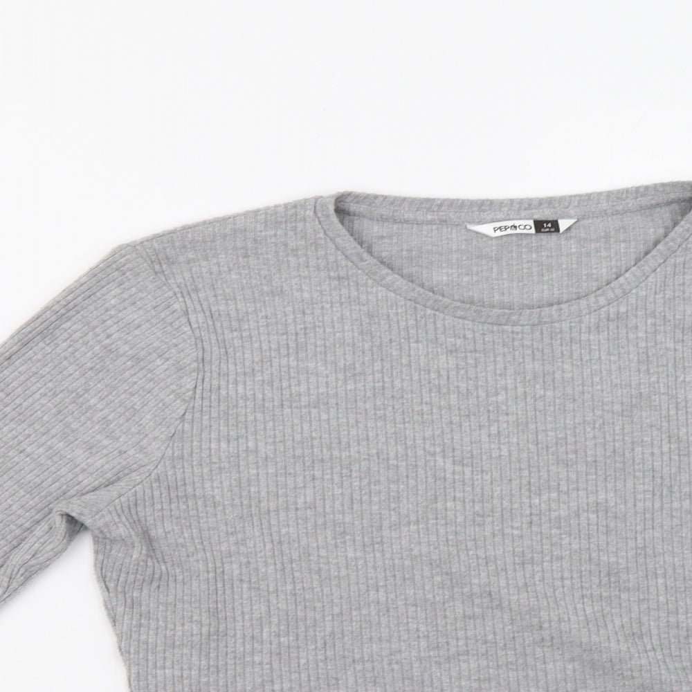 pep%co Womens Grey   Pullover Sweatshirt Size 14
