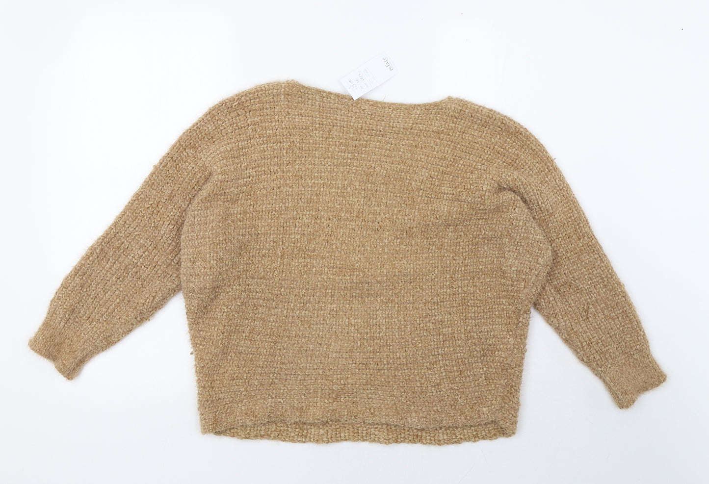Preworn Womens Brown  Knit Pullover Sweatshirt Size 16
