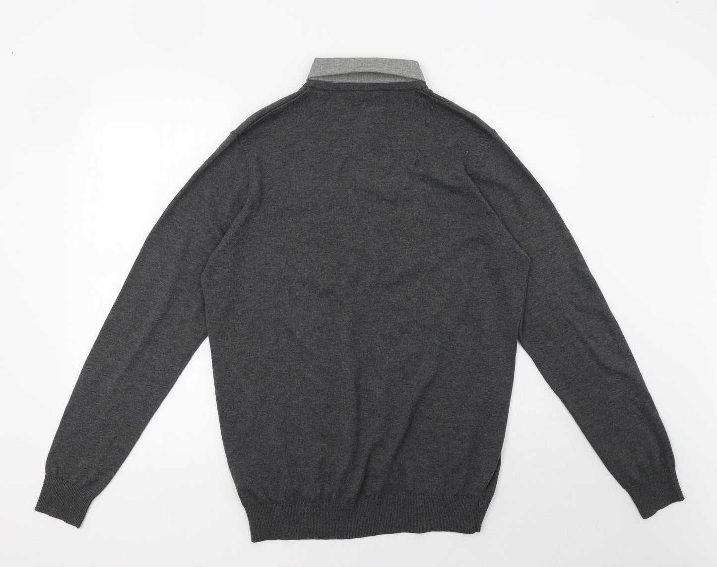 George Mens Grey   Pullover Sweatshirt Size M
