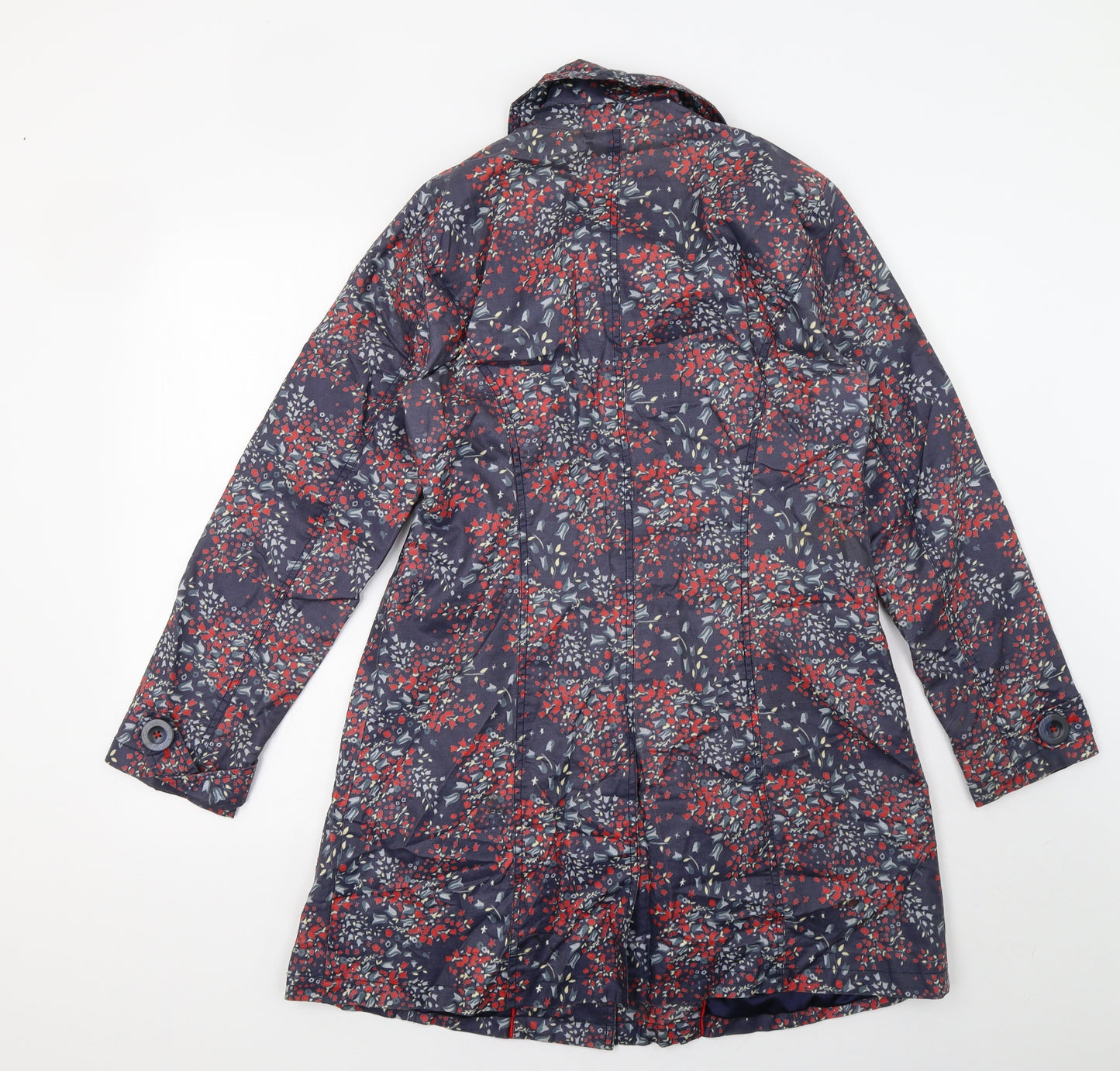 Marks and Spencer Womens Blue Geometric  Jacket Coat Size 12