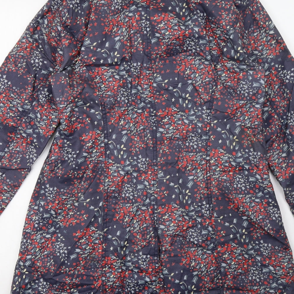 Marks and Spencer Womens Blue Geometric  Jacket Coat Size 12
