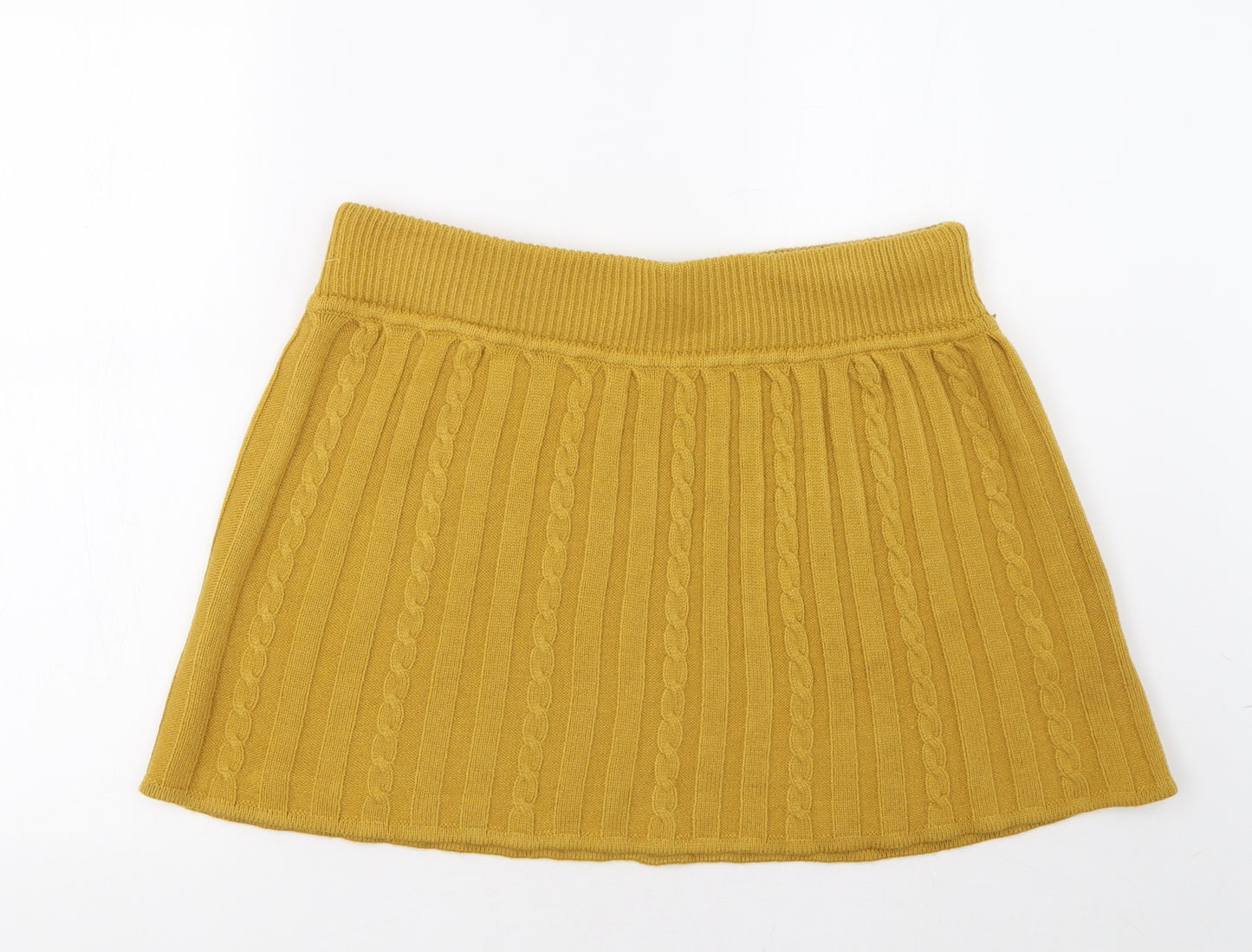 Primark Womens Yellow   A-Line Skirt Size 18