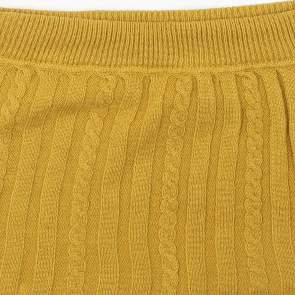Primark Womens Yellow   A-Line Skirt Size 18