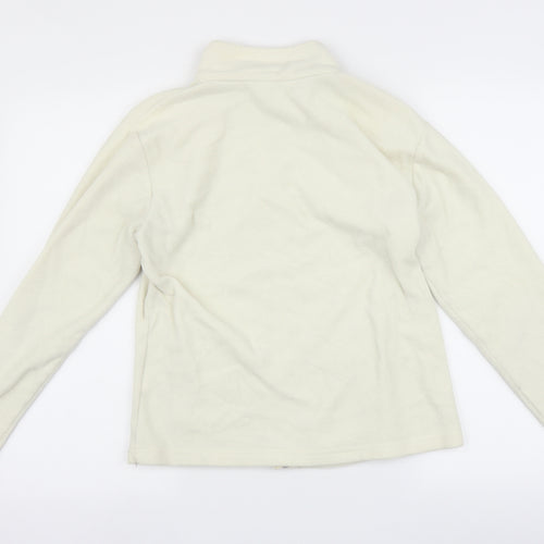 Marks and Spencer Womens White   Full Zip Jumper Size 14