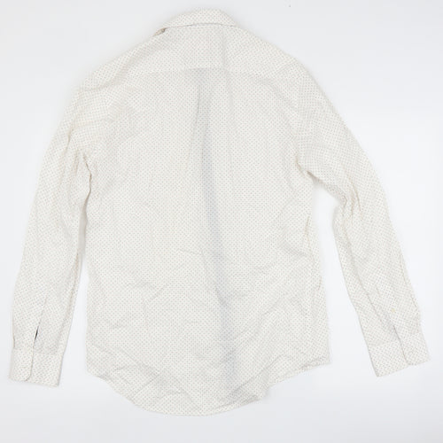 Zara Mens White    Button-Up Size L