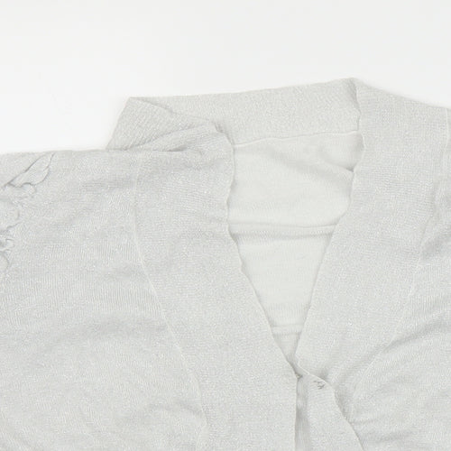 Glamorosa Womens Silver   Cardigan Jumper Size 20
