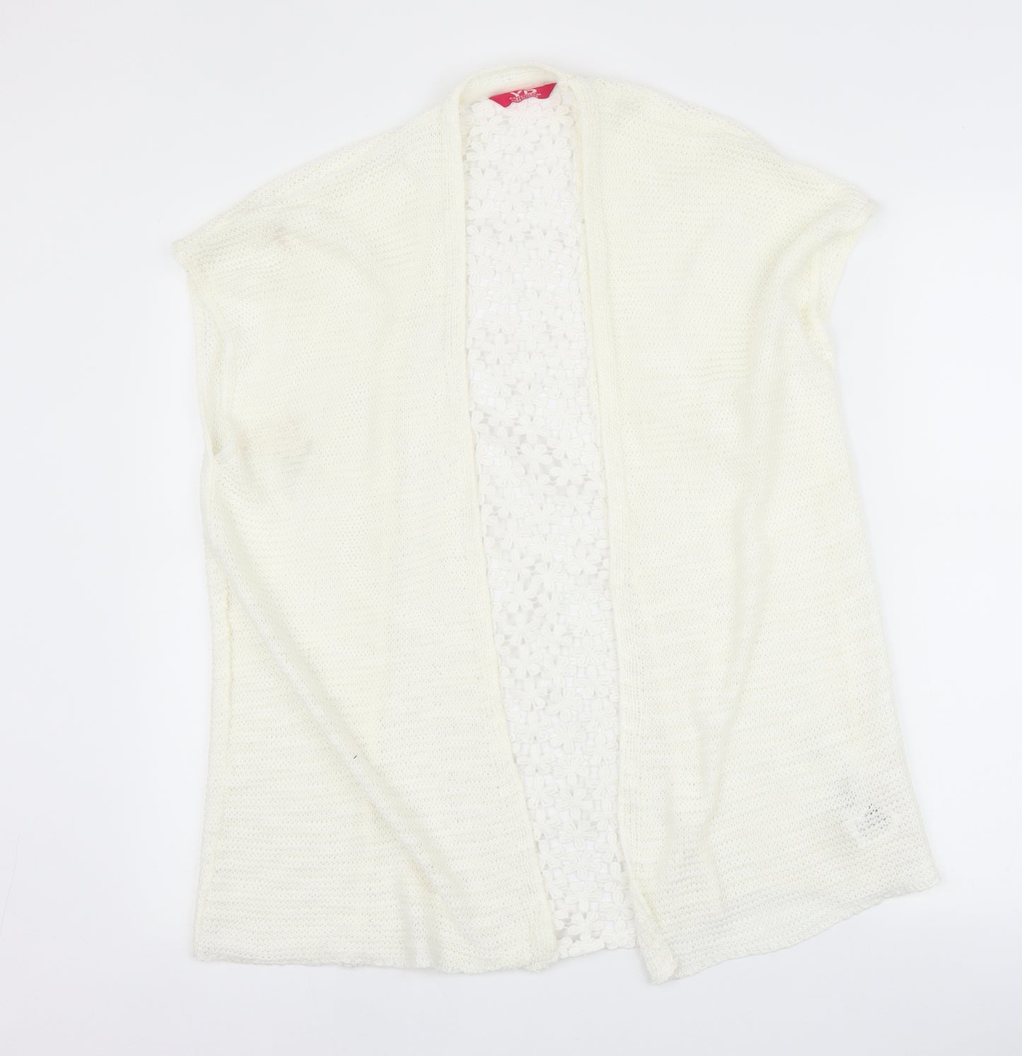 yd Girls White   Cardigan Jumper Size 10-11 Years