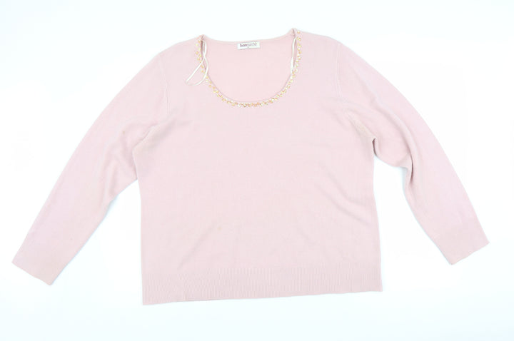 Bonmarché Womens Pink   Pullover Jumper Size XL