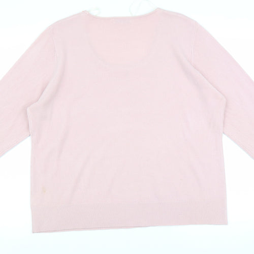 Bonmarché Womens Pink   Pullover Jumper Size XL