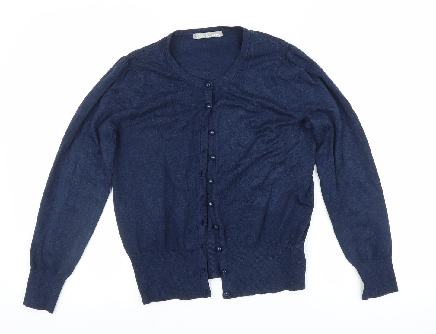 Marks and Spencer Womens Blue   Cardigan Jumper Size 12