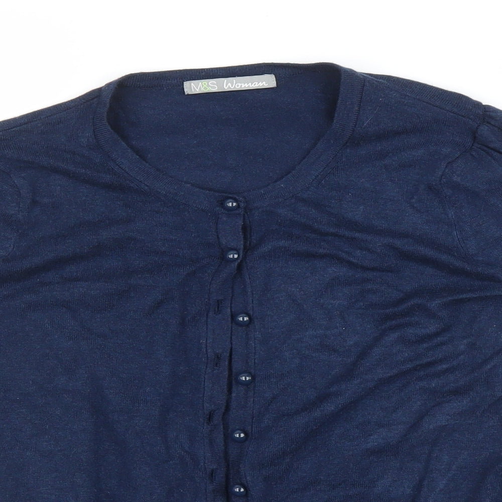 Marks and Spencer Womens Blue   Cardigan Jumper Size 12