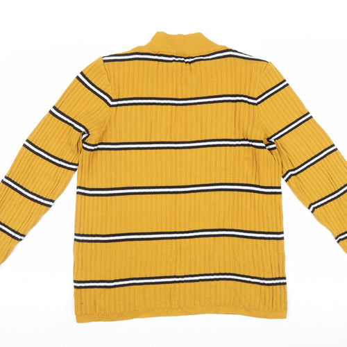 Primark Womens Yellow Striped  Pullover Jumper Size XL