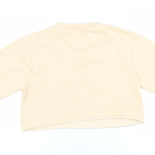 PRETTYLITTLETHING Womens Yellow   Pullover Sweatshirt Size S
