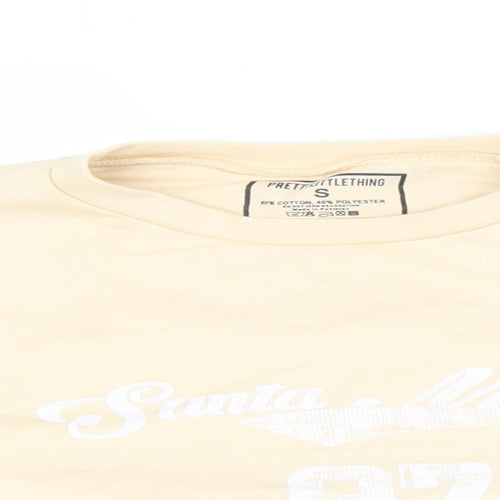 PRETTYLITTLETHING Womens Yellow   Pullover Sweatshirt Size S