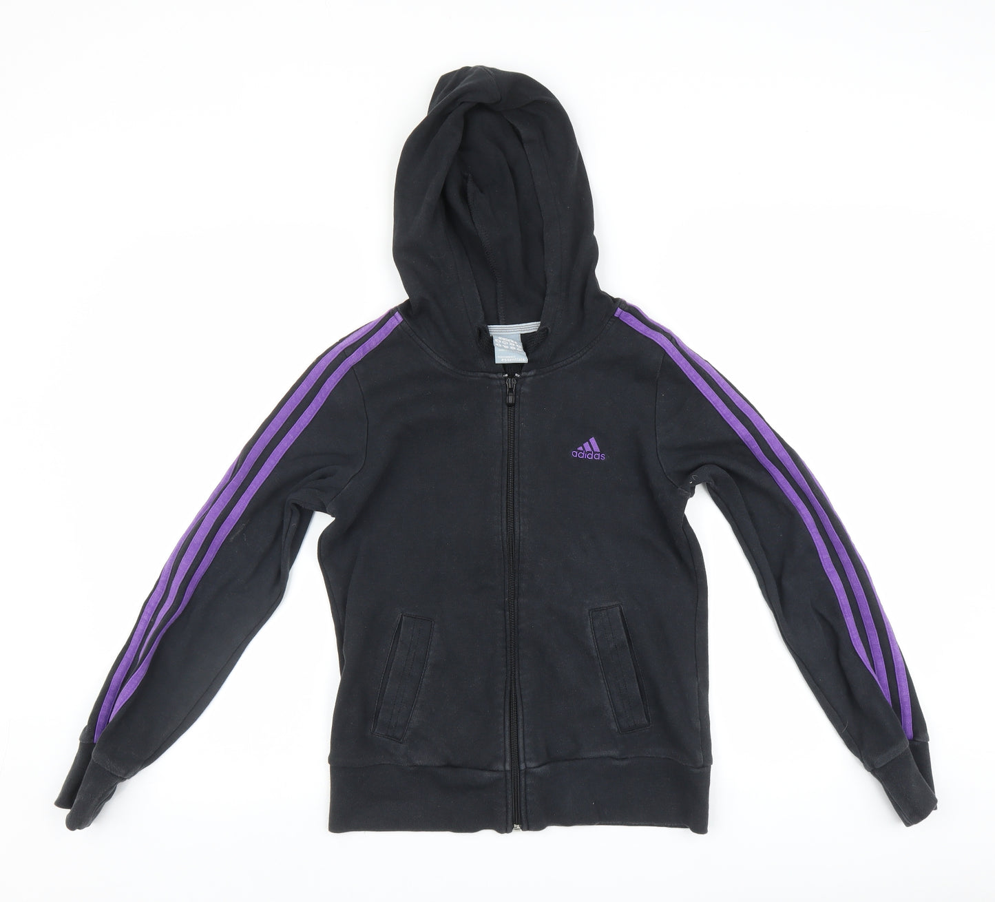 adidas Womens Black   Full Zip Hoodie Size 10