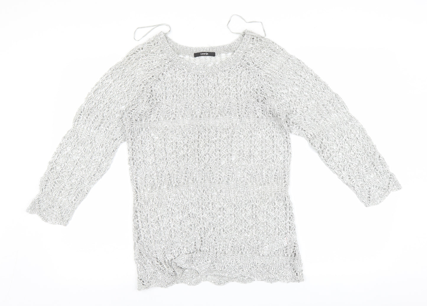George Womens Silver   Pullover Jumper Size 10