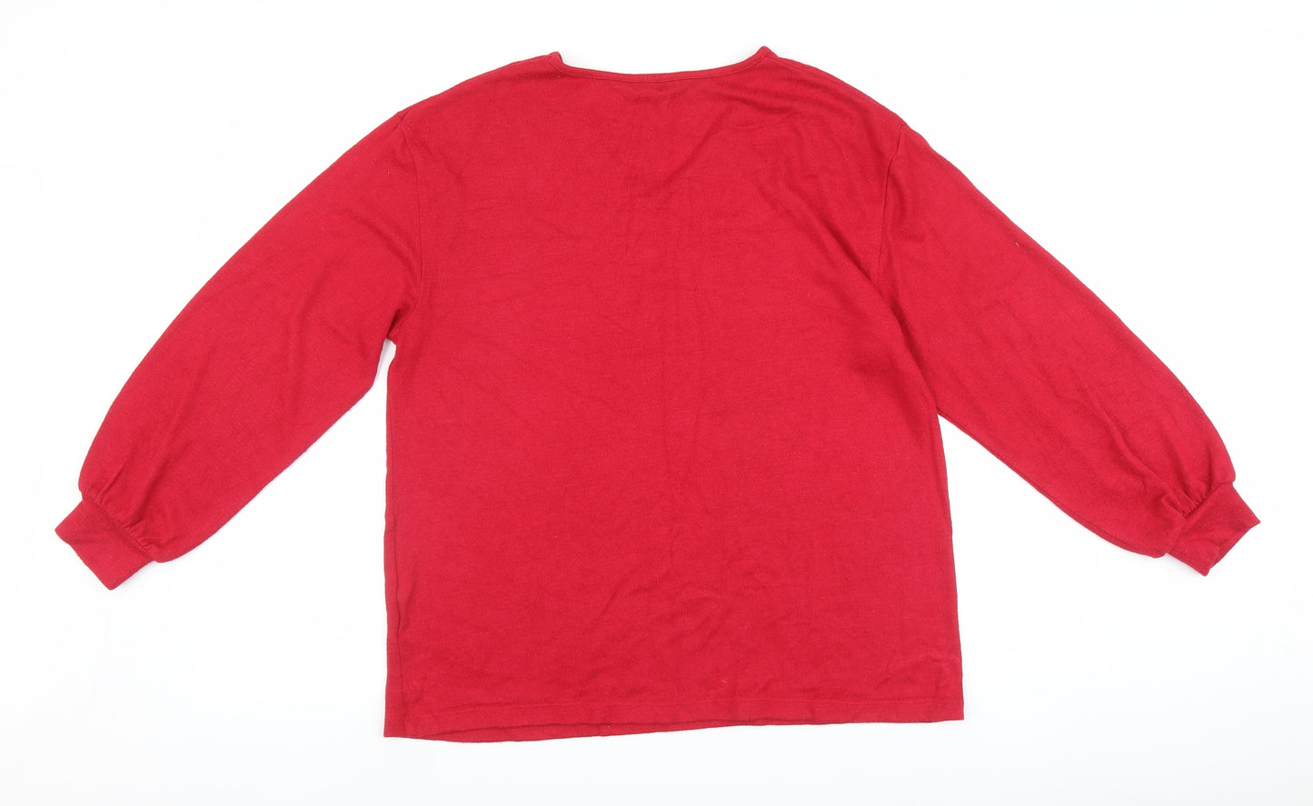 Marks and Spencer Womens Red   Pullover Jumper Size 14