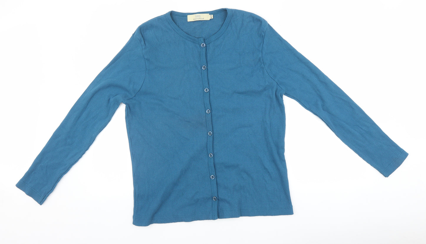 Cotton Traders Womens Blue   Cardigan Jumper Size 20