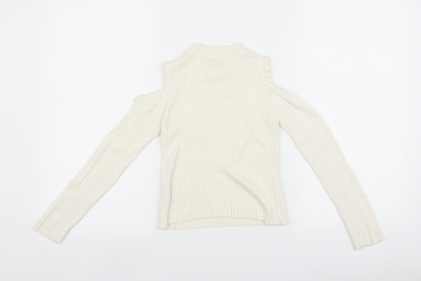River Island Girls White   Pullover Jumper Size 7-8 Years
