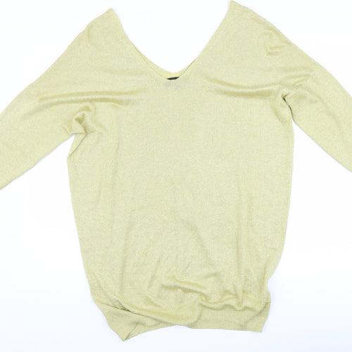 NEXT Womens Gold   Pullover Jumper Size 18