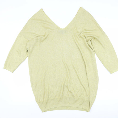 NEXT Womens Gold   Pullover Jumper Size 18