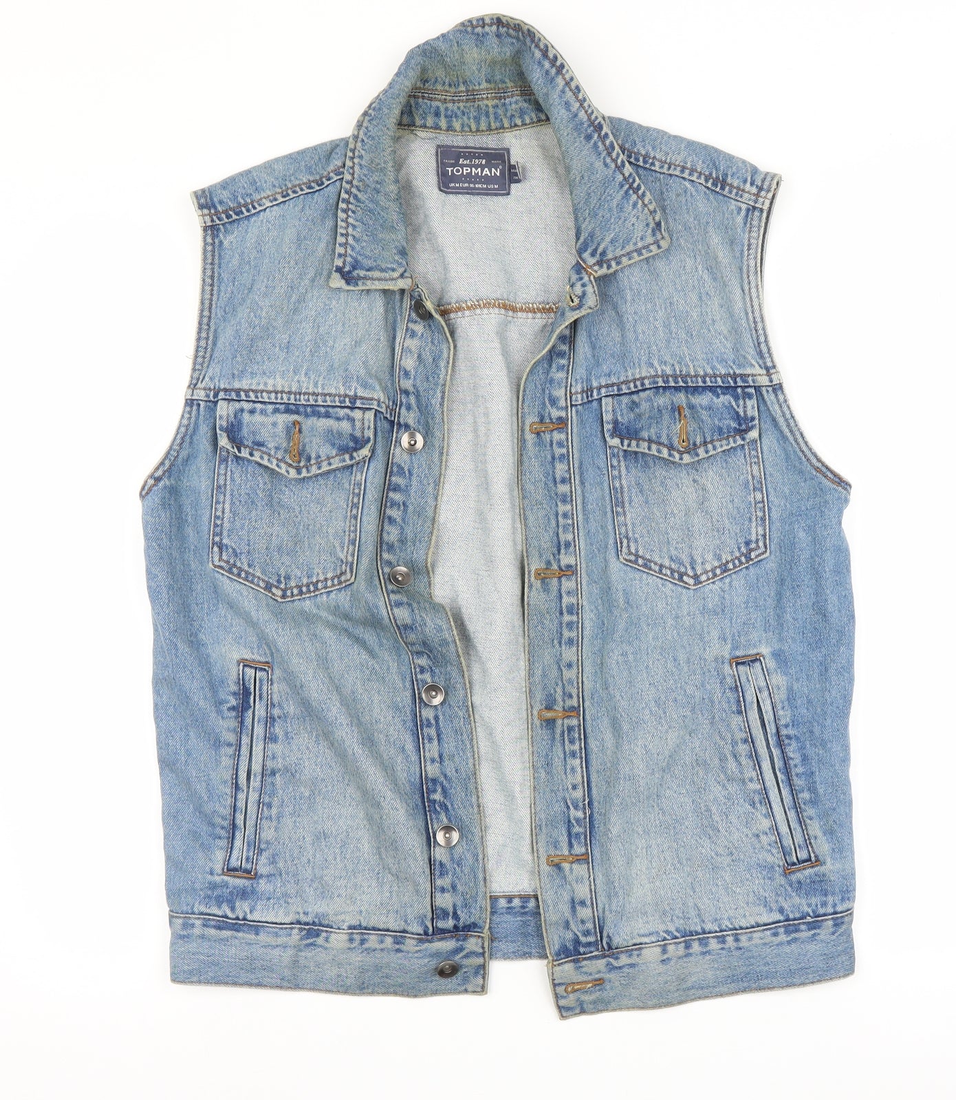 Topman Mens Blue  Denim Jacket  Size M