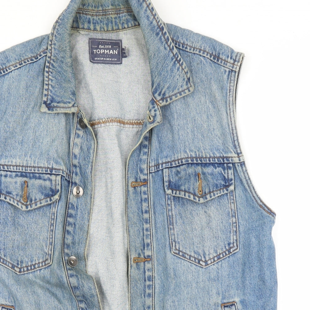 Topman Mens Blue  Denim Jacket  Size M