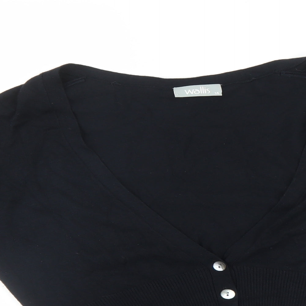 Wallis Womens Black   Cardigan Jumper Size 14