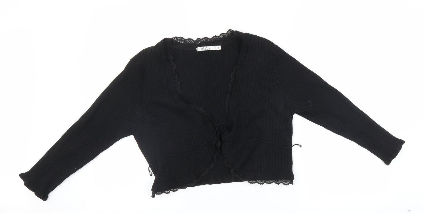 M&Co Womens Black   Cardigan Jumper Size M