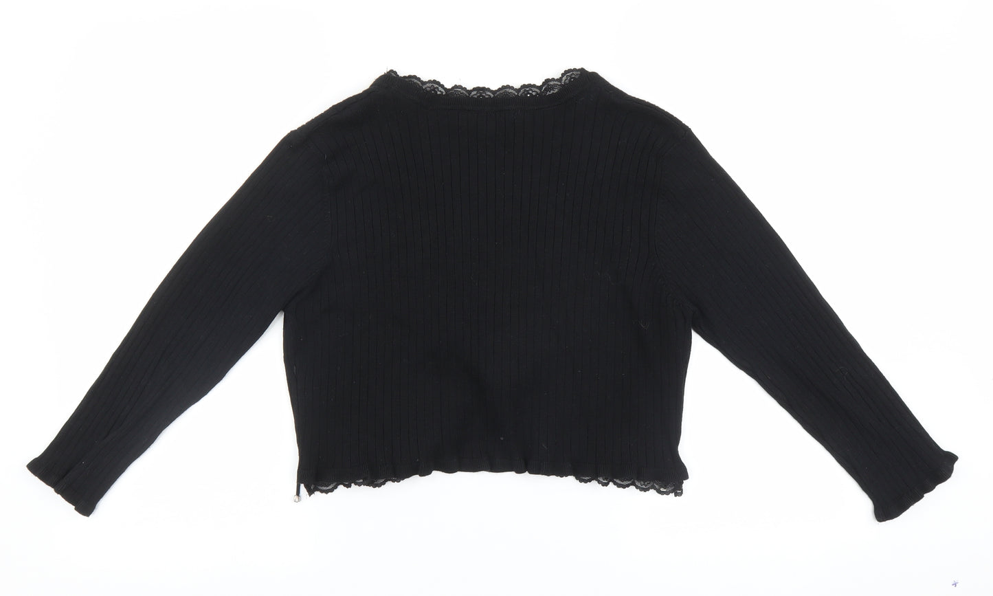 M&Co Womens Black   Cardigan Jumper Size M