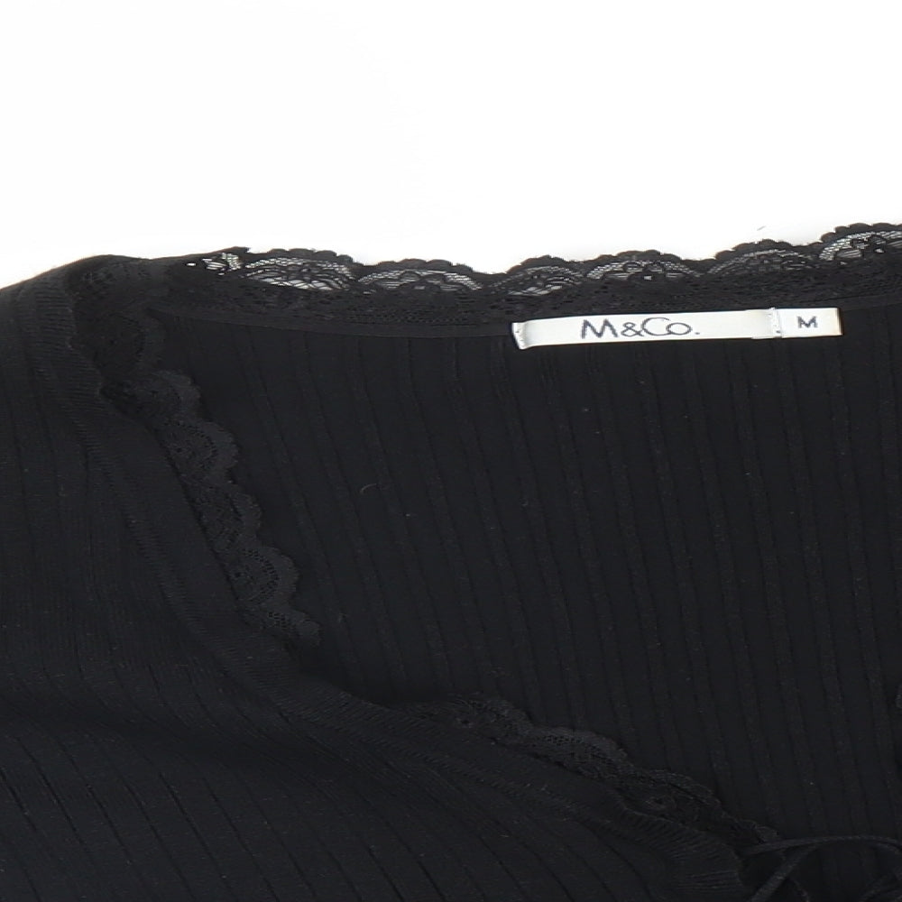 M&Co Womens Black   Cardigan Jumper Size M