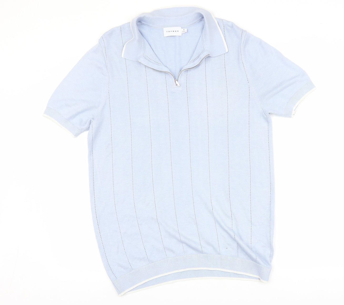 Topman Mens Blue    Polo Size M