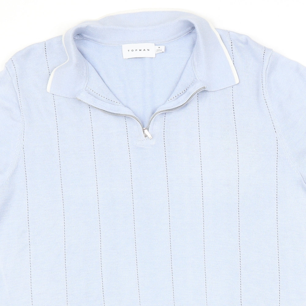 Topman Mens Blue    Polo Size M