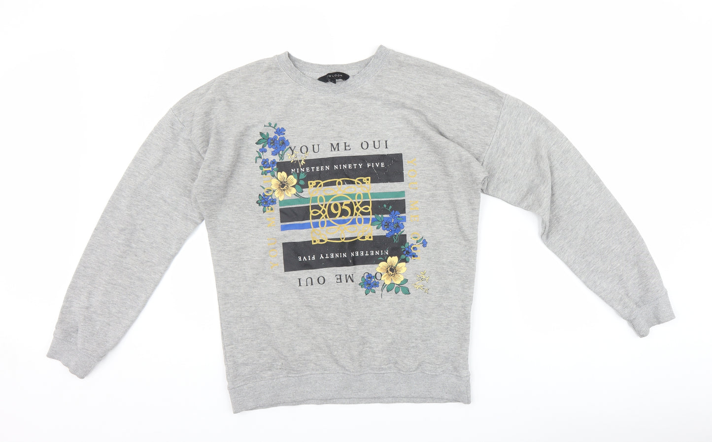 New Look Womens Grey   Pullover Sweatshirt Size 8