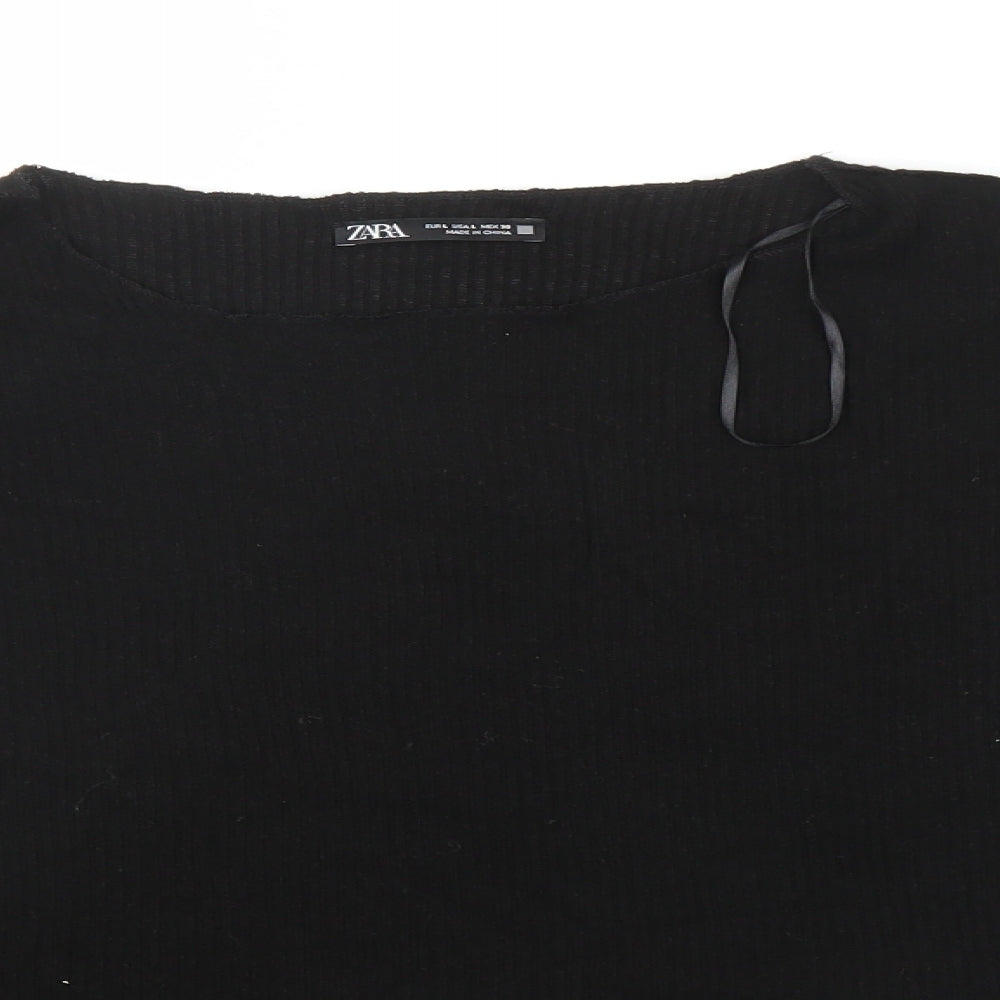 Zara Womens Black   Pullover Jumper Size L