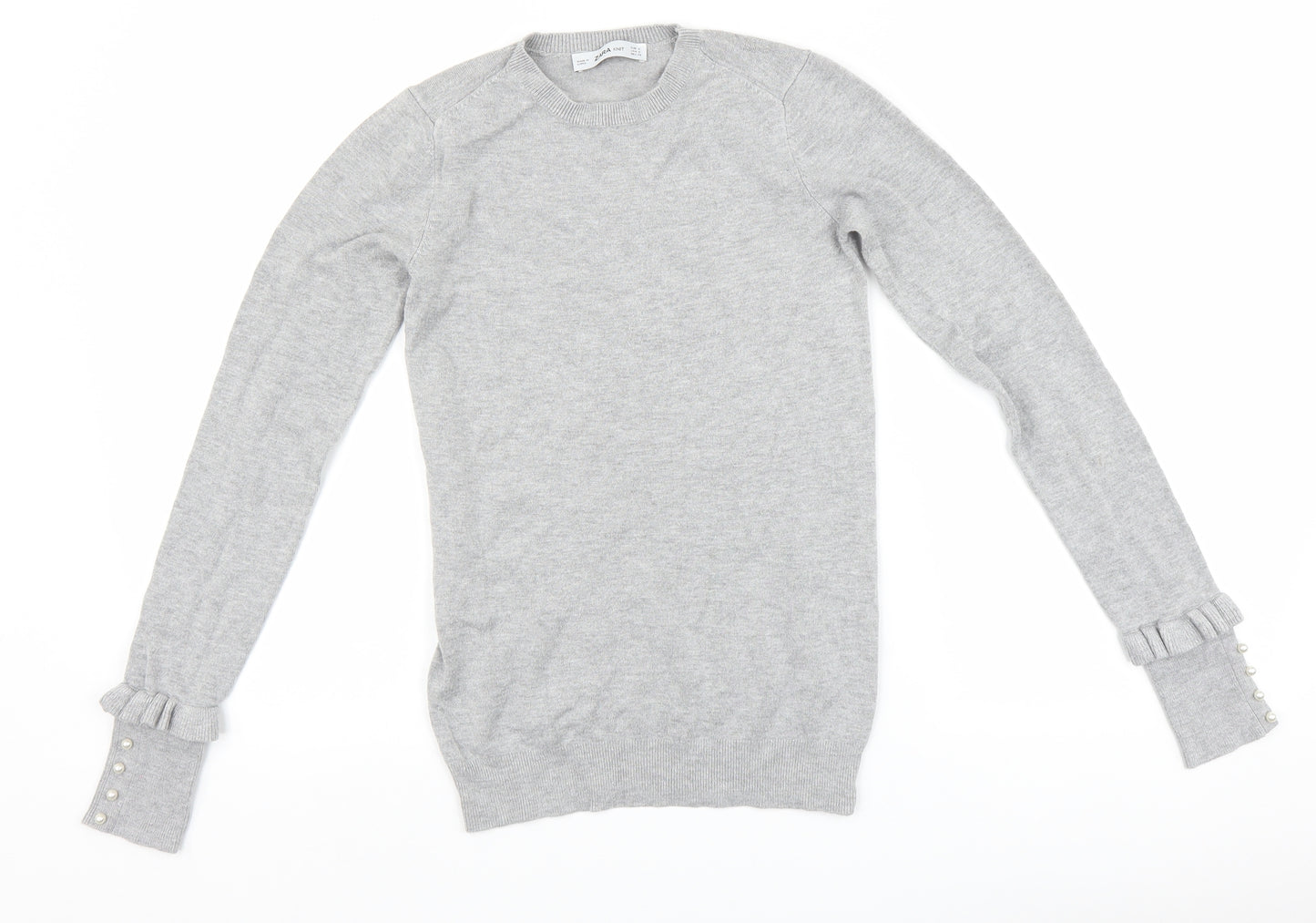 Zara Womens Grey   Pullover Jumper Size S