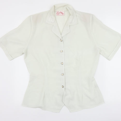 sibee Womens Ivory   Basic Blouse Size 16