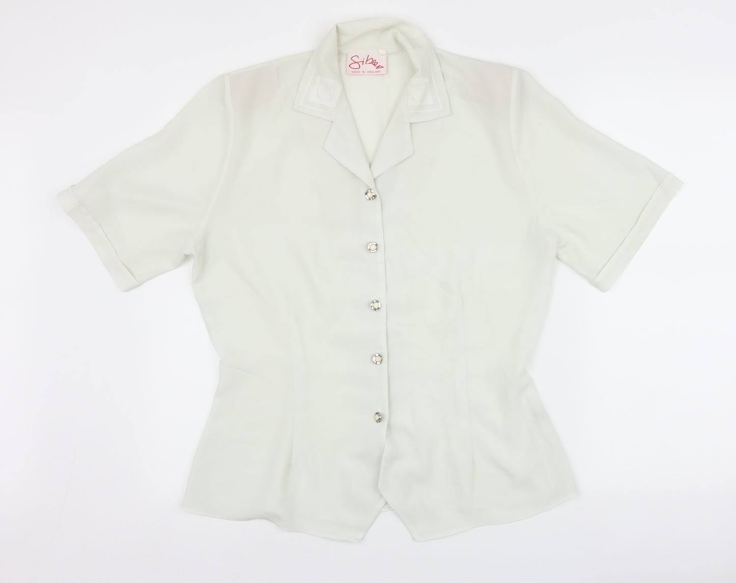 sibee Womens Ivory   Basic Blouse Size 16