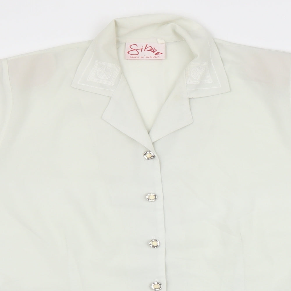sibee Womens Ivory   Basic Blouse Size 16