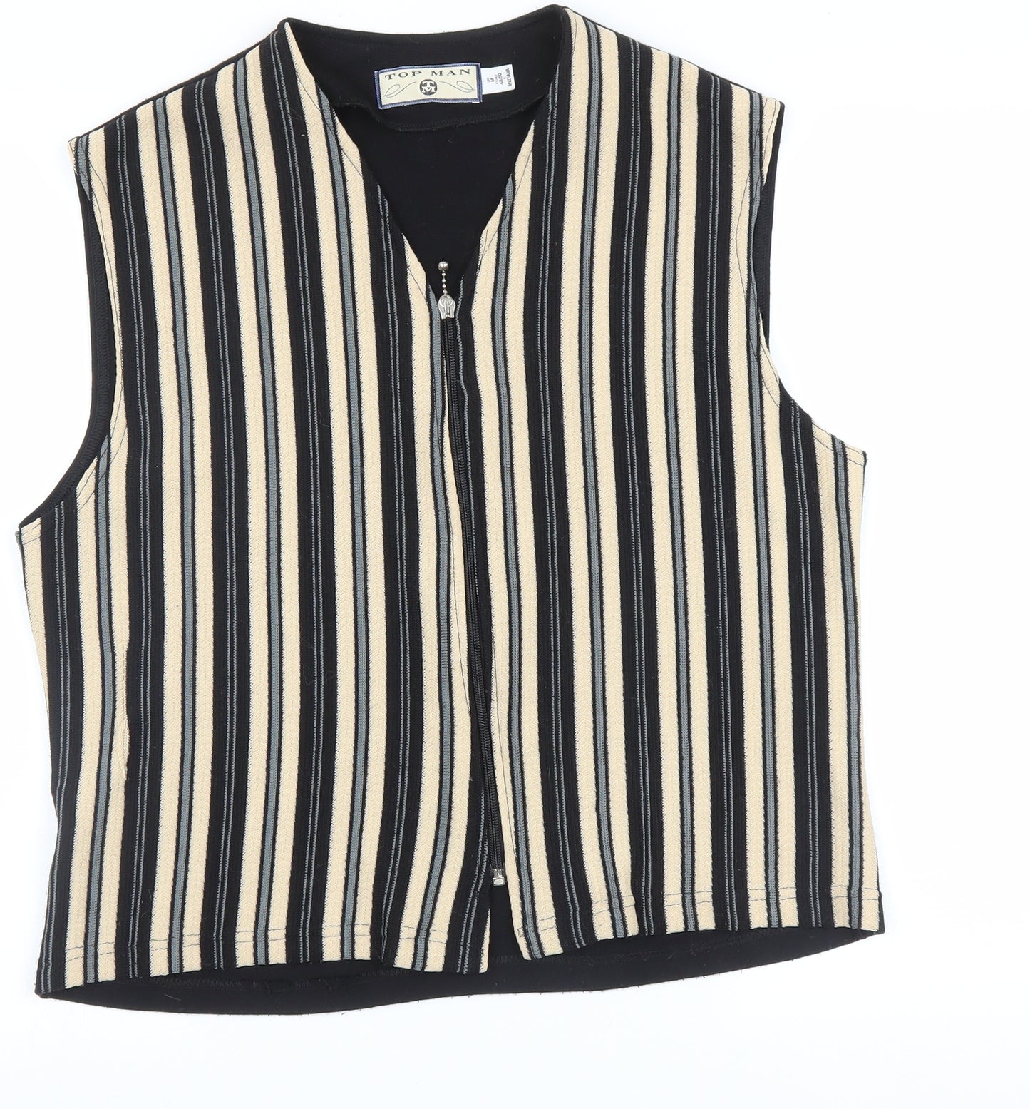 Topman Mens Multicoloured Striped  Full Zip Jumper Size M