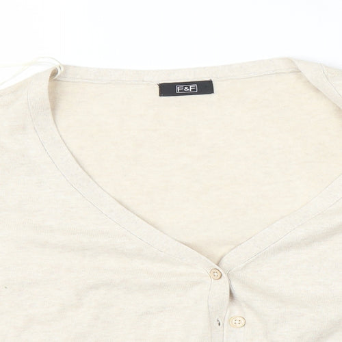 F&F Womens Beige   Cardigan Jumper Size 16