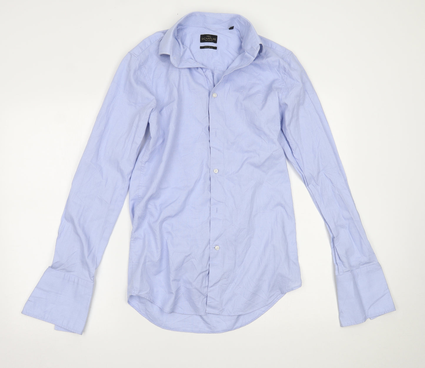 NEXT Mens Blue    Button-Up Size 14.5