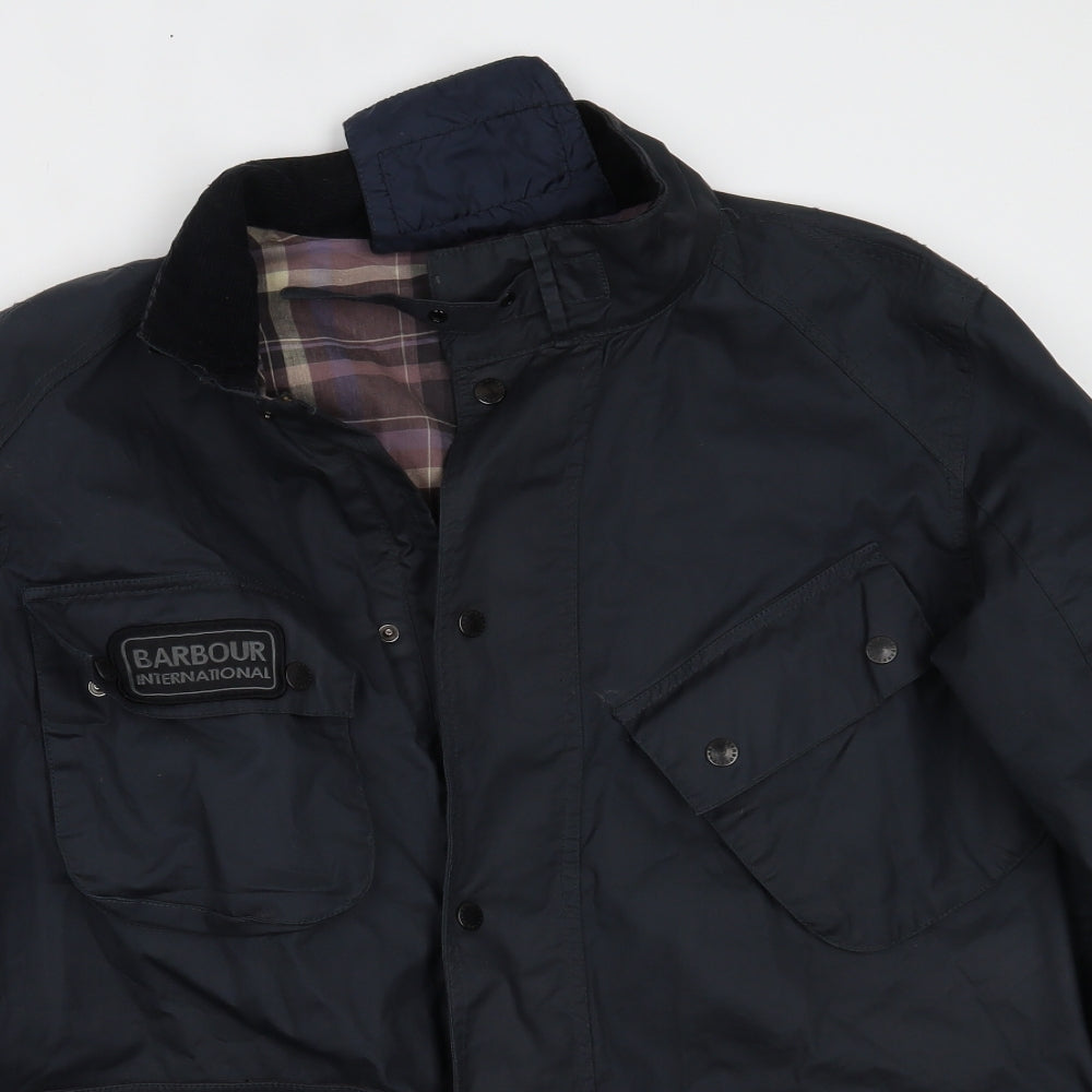 Barbour Mens Black   Overcoat Coat Size L