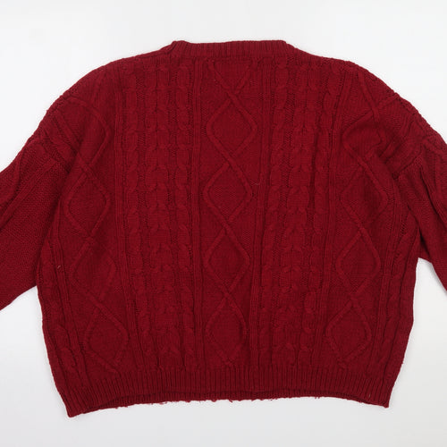 Matalan Womens Red  Knit Pullover Sweatshirt Size L