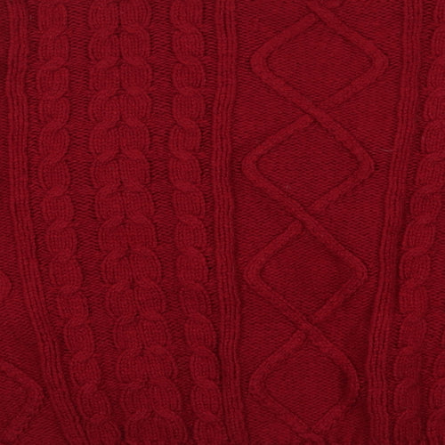 Matalan Womens Red  Knit Pullover Sweatshirt Size L