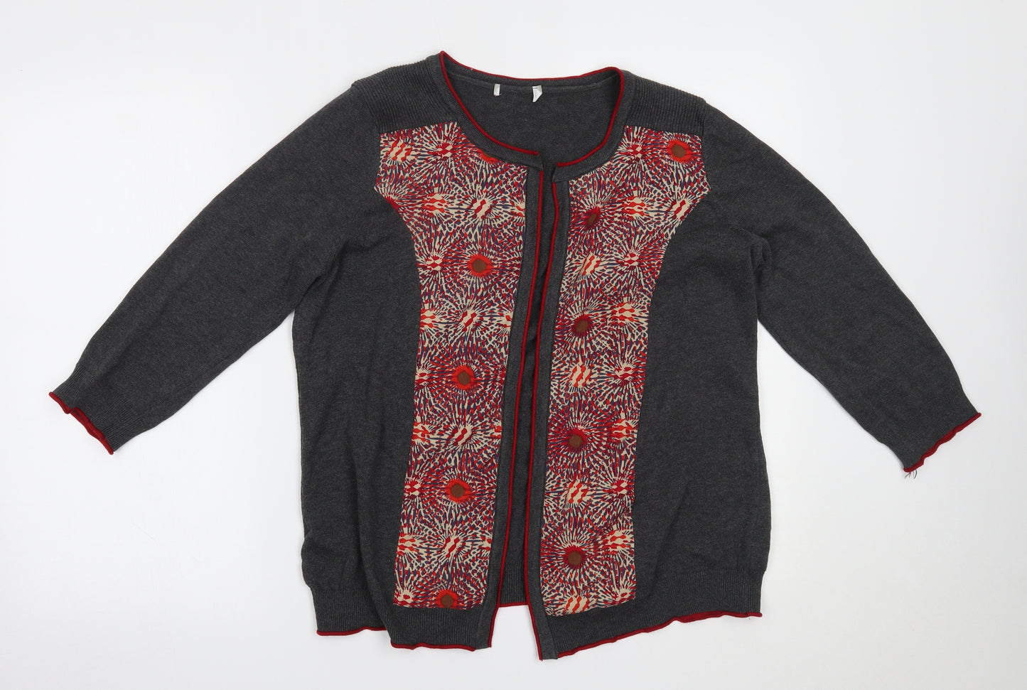 Per Una Womens Grey   Cardigan Jumper Size 14