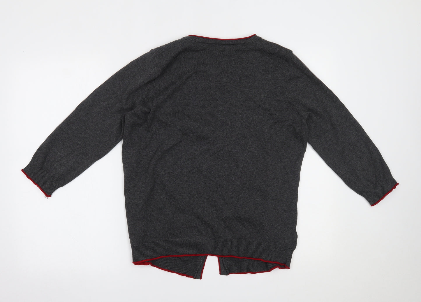Per Una Womens Grey   Cardigan Jumper Size 14